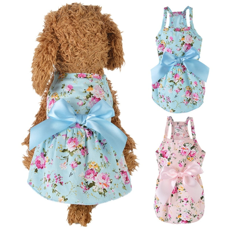 Dog Clothes For Small Dogs Puppy Skirts Cotton Cat Dresses
