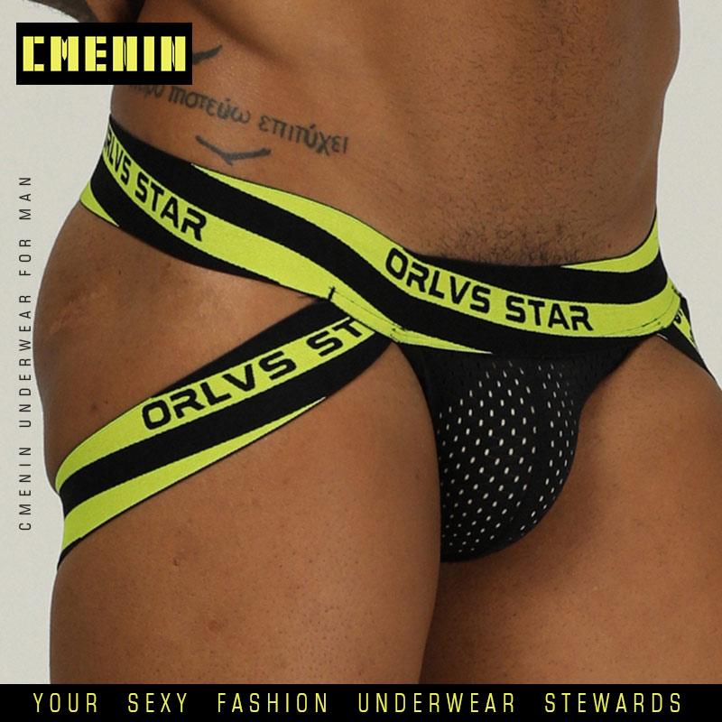 Men Underwear Briefs Gay Penis Pouch Thong Jockstrap  pouch Jocks Cotton Mesh Underpants