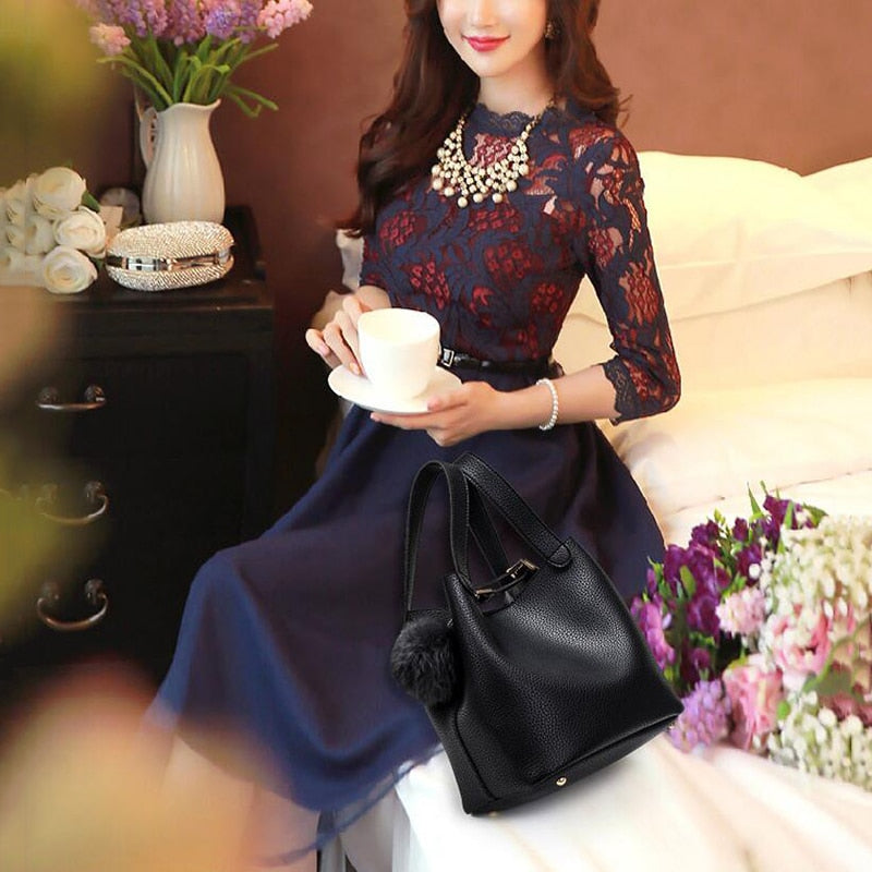 Fashion PU Leather Ladies Handbag