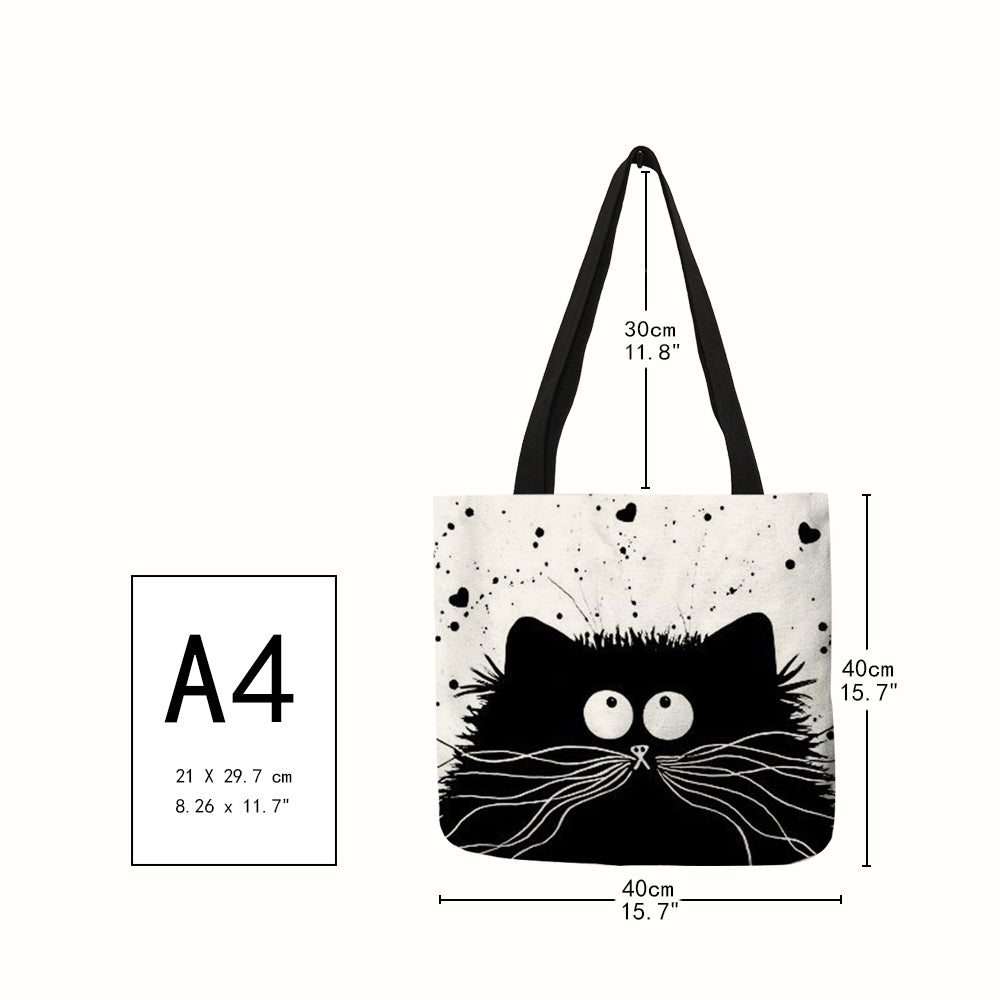 Customized Cute Cat Printing Women Handbag