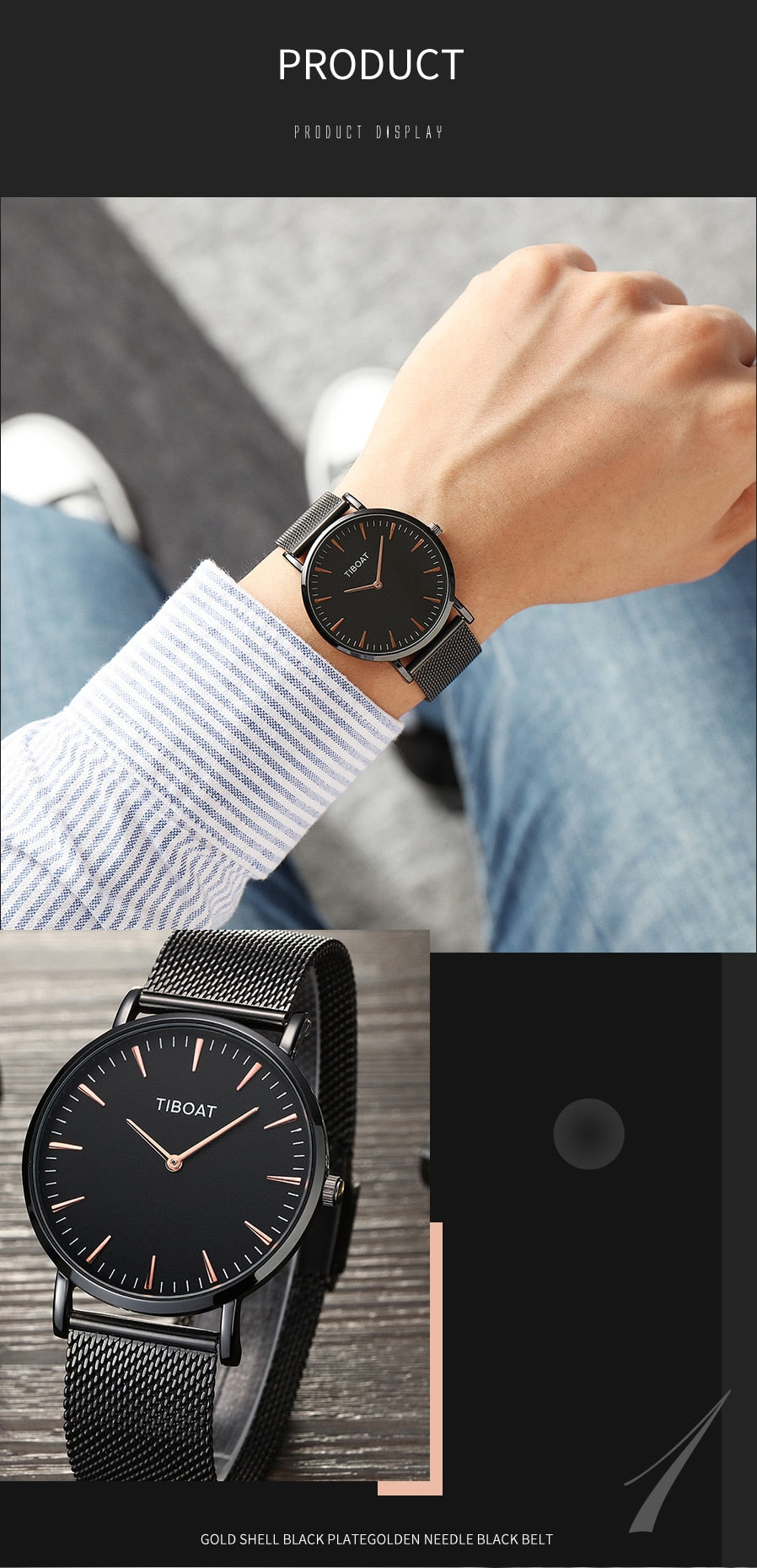 Luxury Quartz Watch Men Casual Slim Mesh Steel Waterproof sports watches