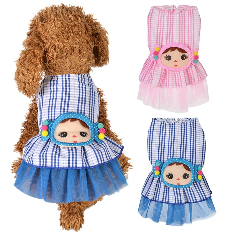 Spring Summer Clothes Dog Cat Gauze Tutu Skirt Dresses Puppy
