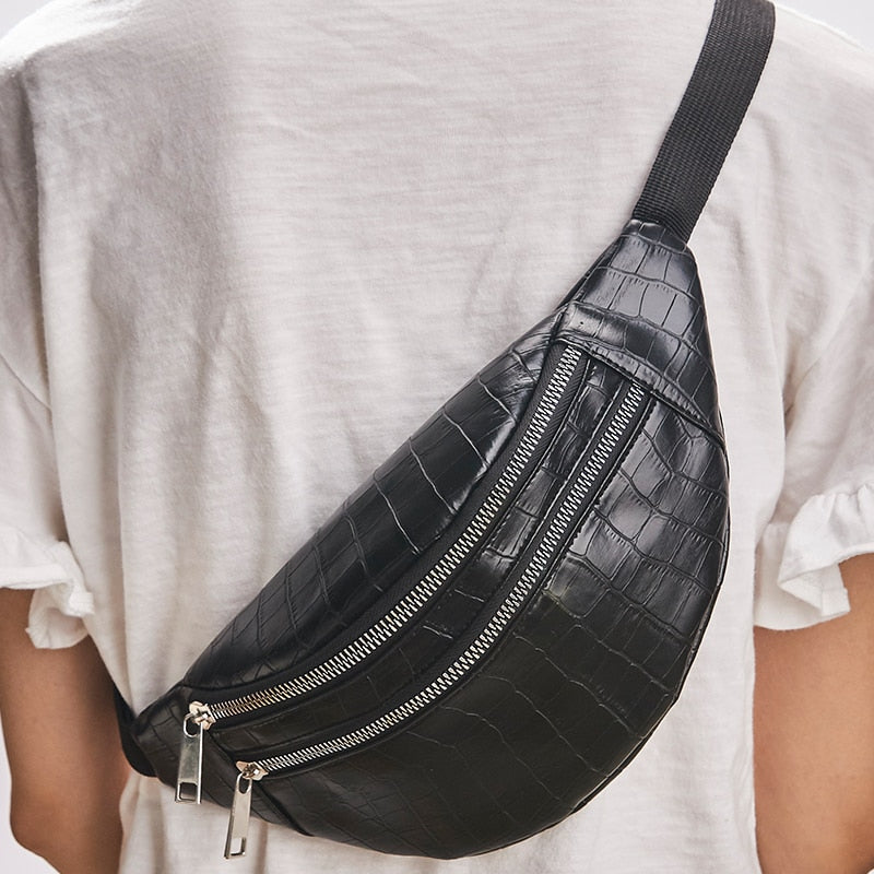 crocodile chest bag