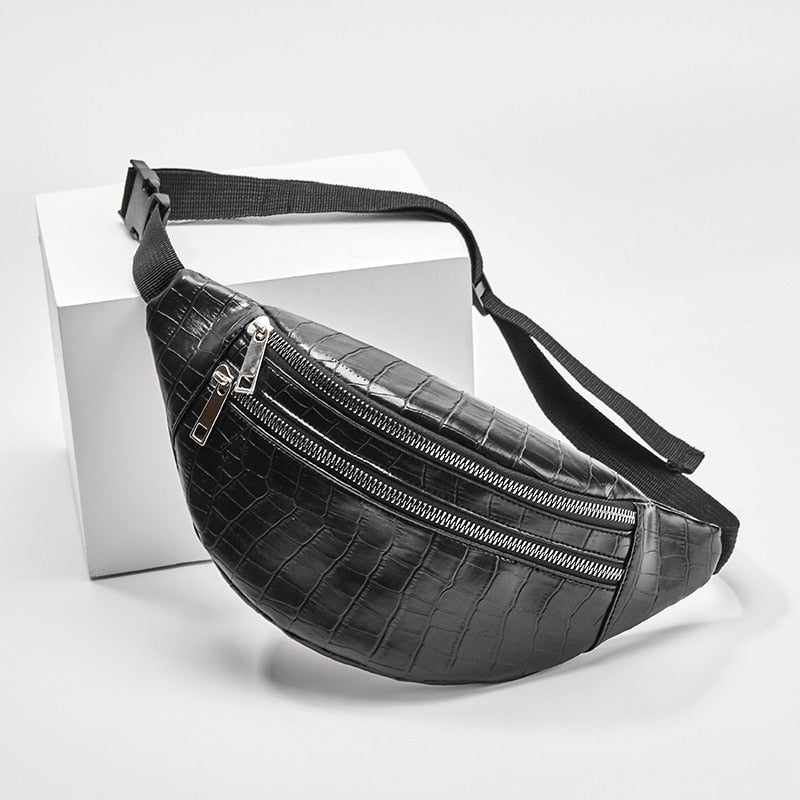 crocodile chest bag