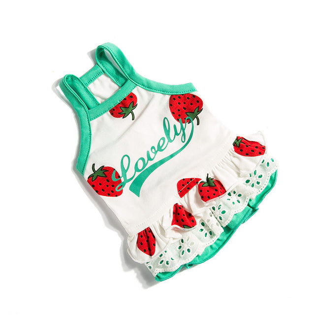 Cute Strawberry Pet Dog Dress