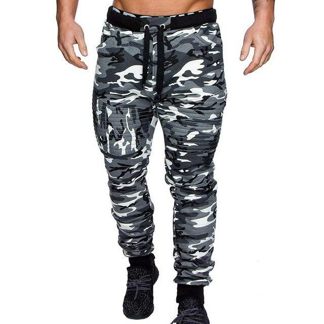 Camouflage Casual Pants Sweatpants Male Cargo Pants Multi-pocket Sportwear Mens Joggers