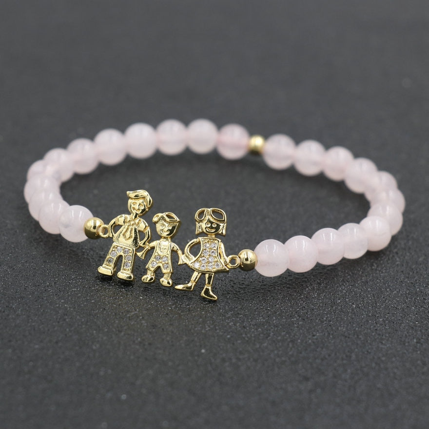 Boy Girl Family Bracelet Beads Stone Bracelets For Couples Lover's