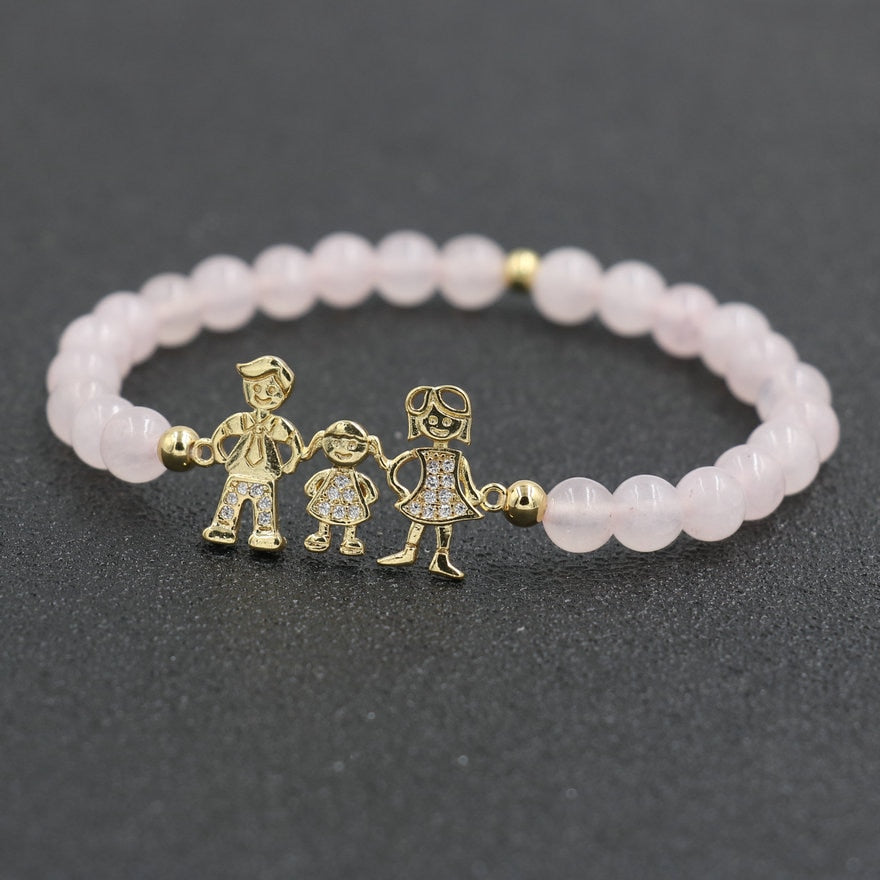 Boy Girl Family Bracelet Beads Stone Bracelets For Couples Lover's