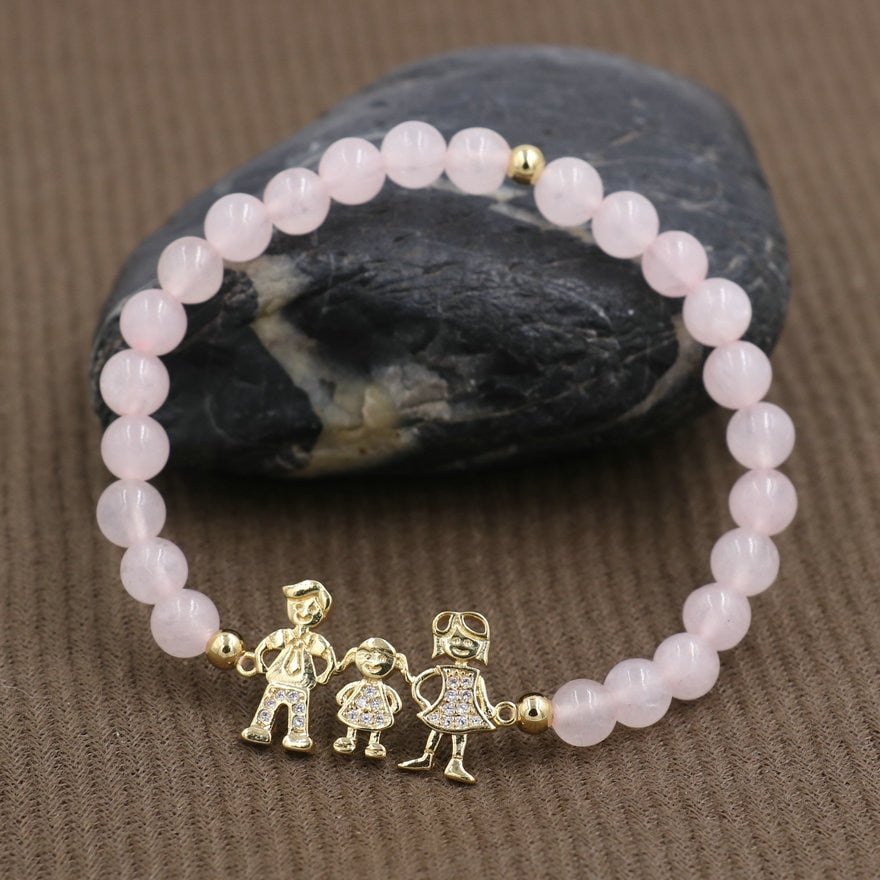 Boy Girl Family Bracelet Beads Stone Bracelets For Couples Lover's