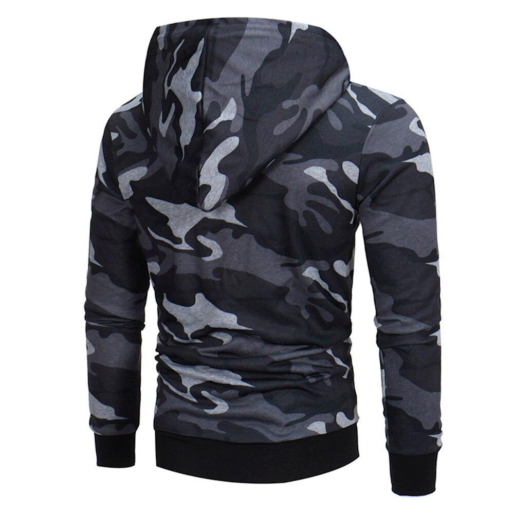 Military Hoodie Mens' Long Sleeve Sweatshirt Male Hip Tops Jacket Coat Outwear Plus Size 3XL