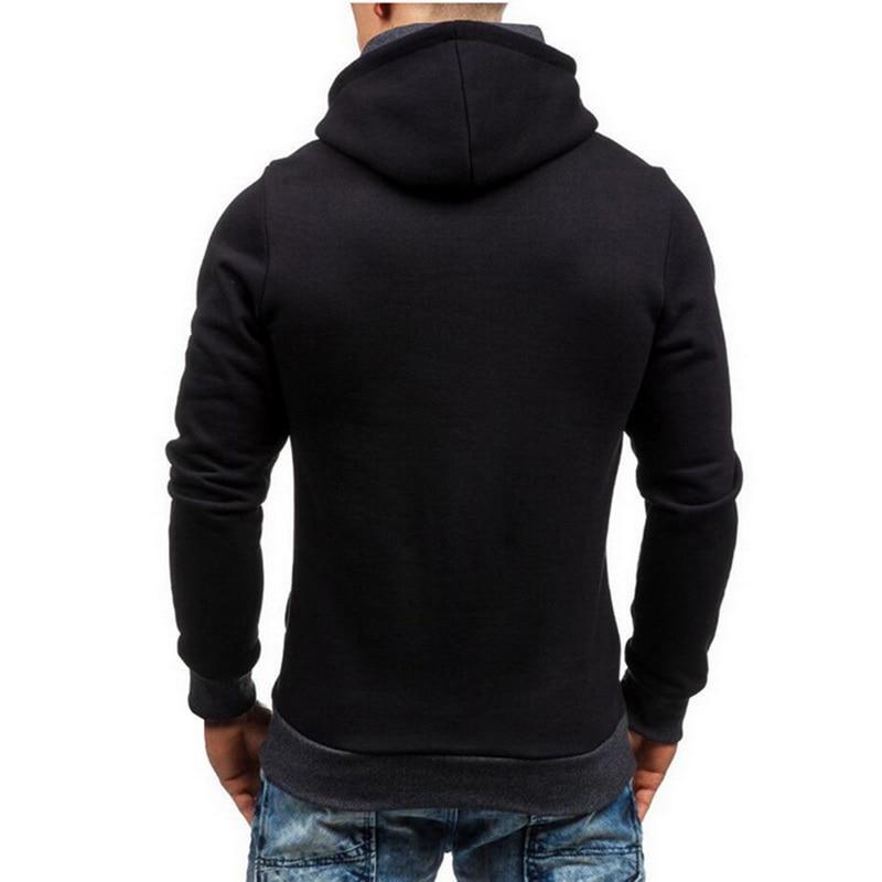 Hoodie Oblique Zipper Tracksuit Male Sweatshirt