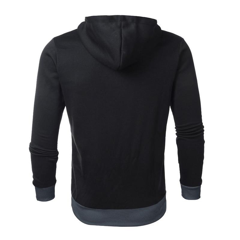 Hoodie Oblique Zipper Tracksuit Male Sweatshirt