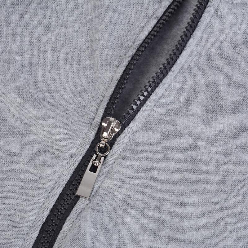 Hoodie Oblique Zipper Tracksuit Male Sweatshirt
