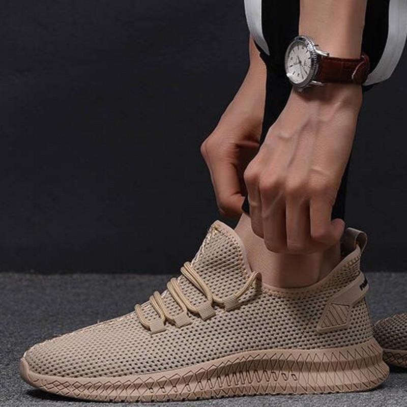 Sneakers Flat New Casual Shoes Comfortable Men Footwear Breathable Mesh Sport