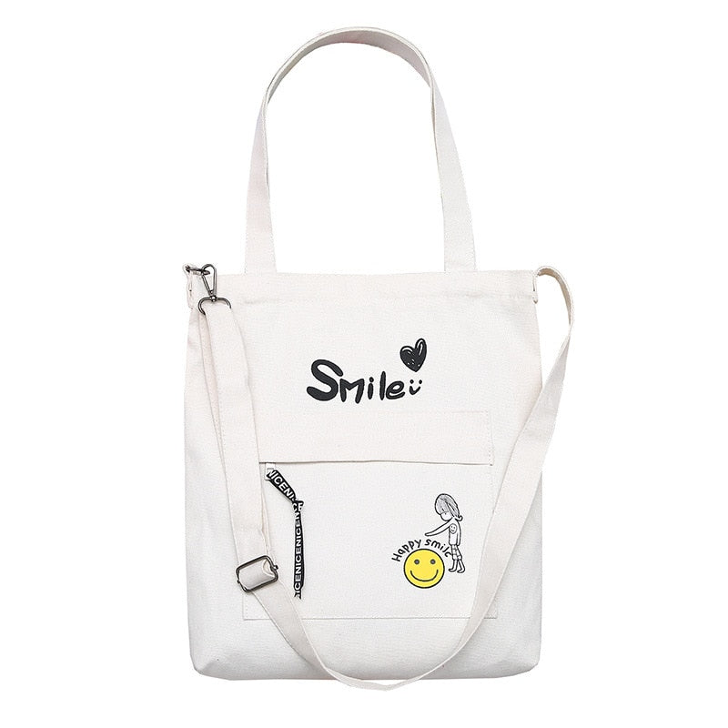 Letter Print Cloth Canvas Tote Bag