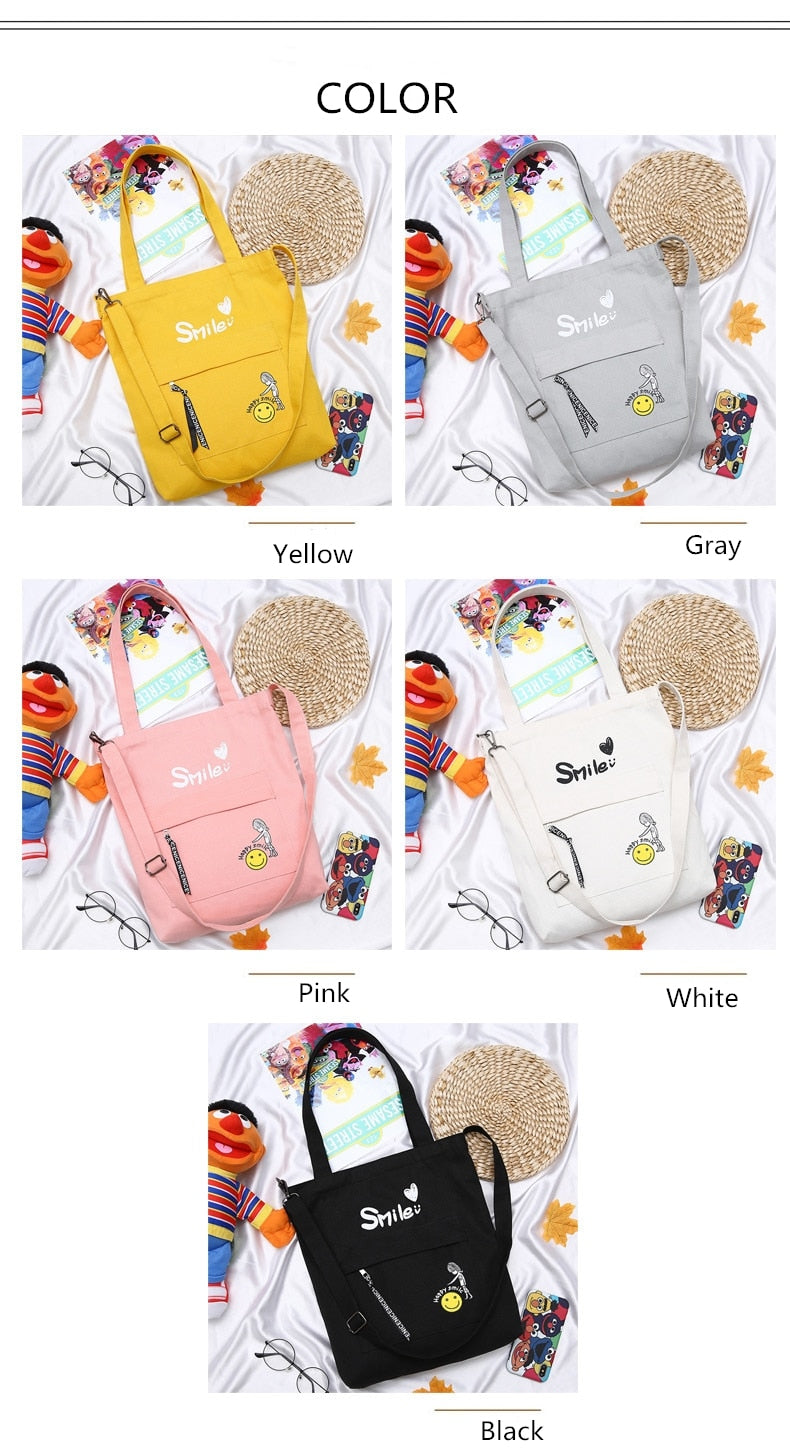Letter Print Cloth Canvas Tote Bag