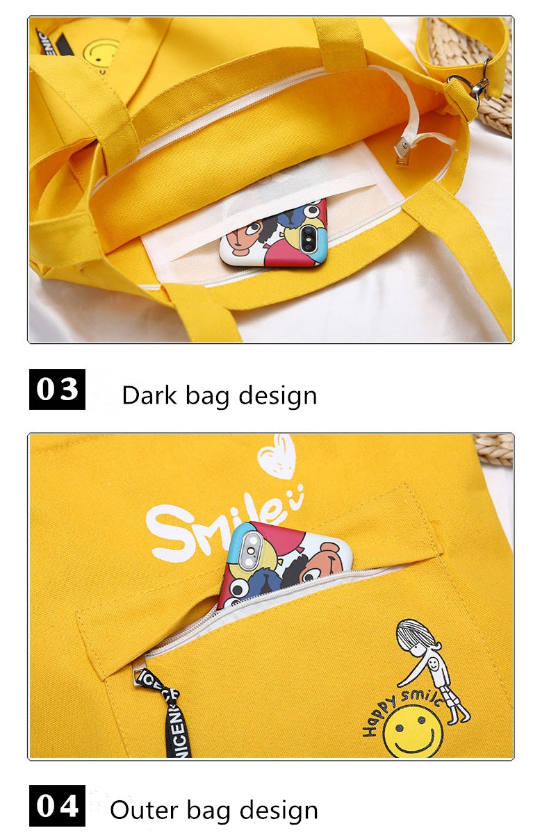 Letter Print Cloth Canvas Tote Bag