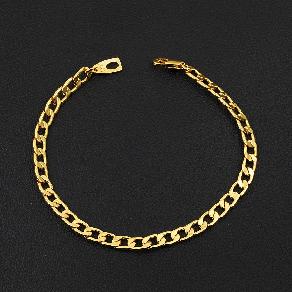 Gold Filled Cuban Link Chain Bracelet