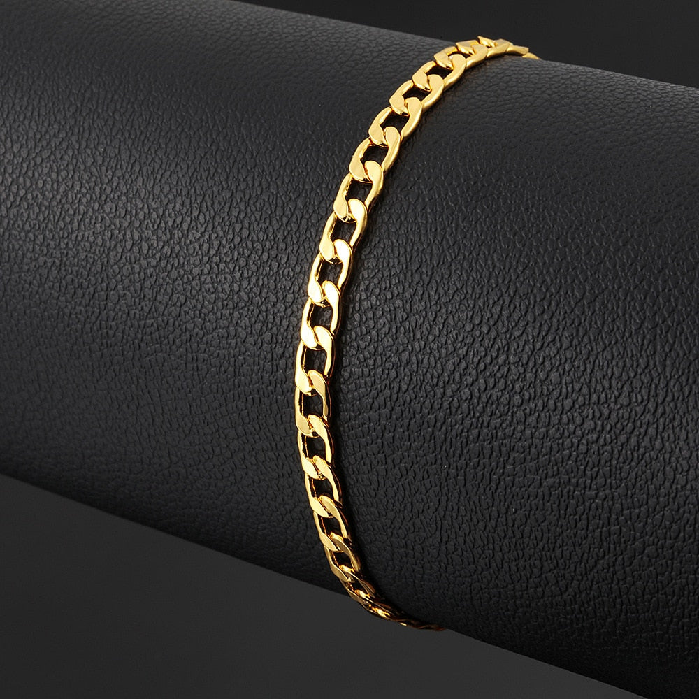 Gold Filled Cuban Link Chain Bracelet