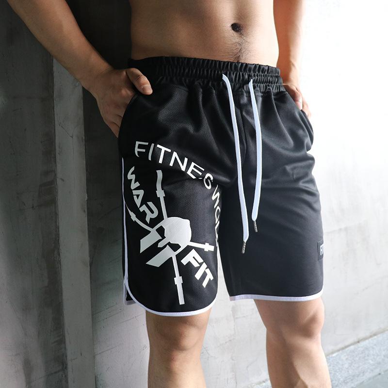 Men Gyms Shorts Fitness Bodybuilding Short Pants Beach Shorts Elastic Waist Shorts