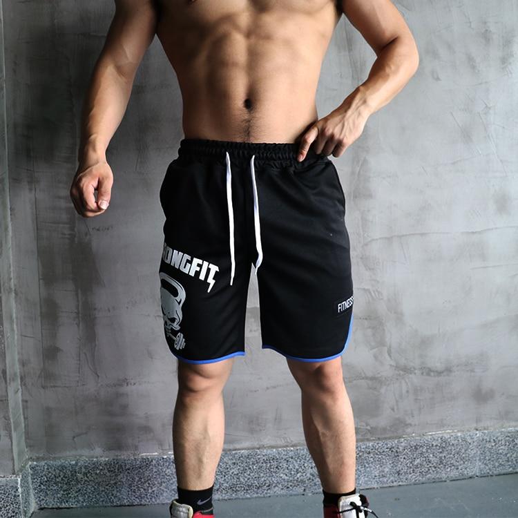 Men Gyms Shorts Fitness Bodybuilding Short Pants Beach Shorts Elastic Waist Shorts