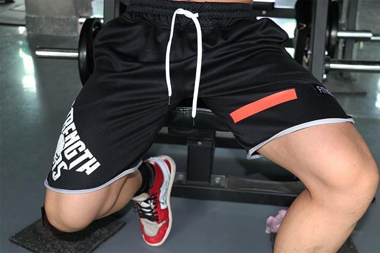 Men Gyms Shorts Fitness Bodybuilding Short Pants Beach Shorts Elastic Waist Shorts