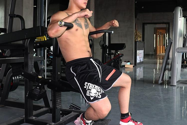 Men Gyms Shorts Fitness Bodybuilding Short Pants Beach Shorts Elastic Waist Shorts