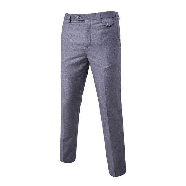 Fashion Cotton Solid Color Business Suit Pants / Men Groom Wedding Dress Suit Pants Mens Trousers