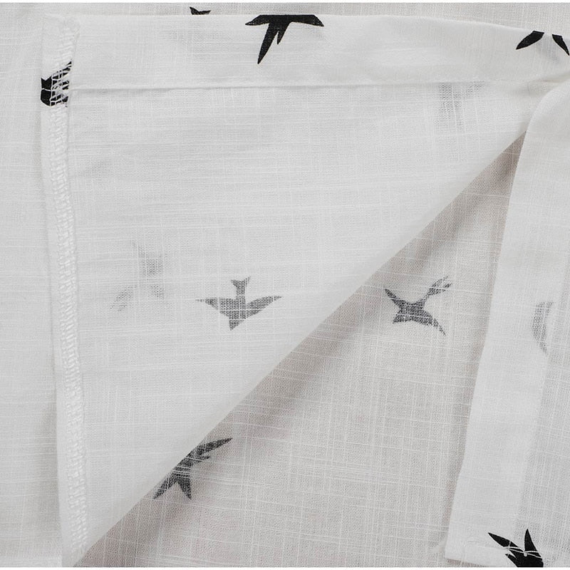 Birds Print Shirts Loose Casual Office Ladies Shirt