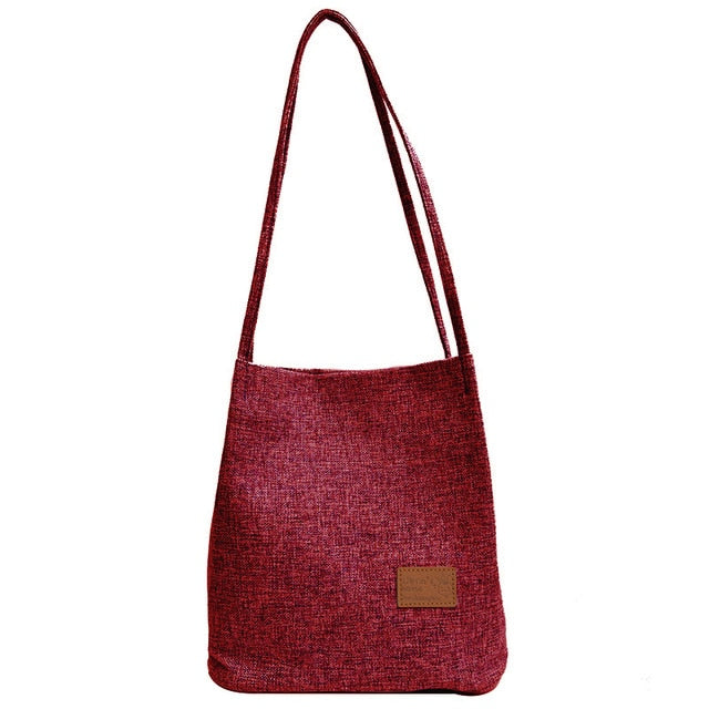 Flax Patchwork Ladies Messenger Bags Outdoor  Shoulder Bag