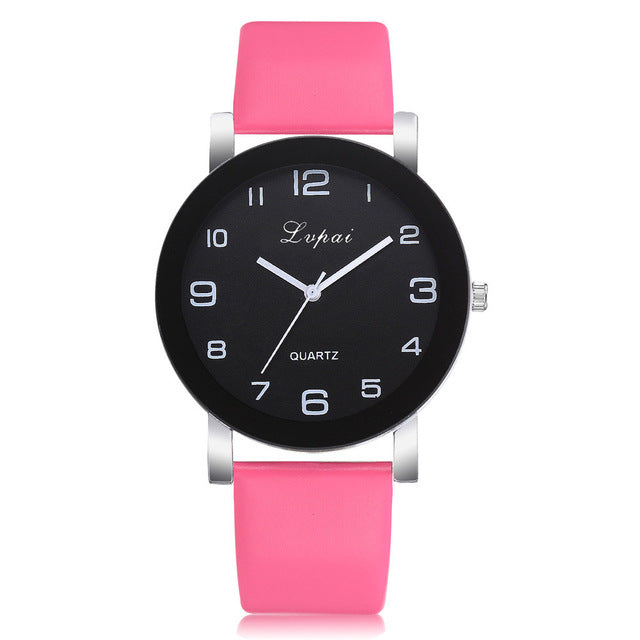 Leather Band Valentine Gift Crystal Stainless Steel