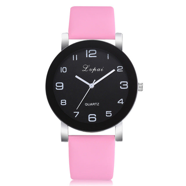 Leather Band Valentine Gift Crystal Stainless Steel