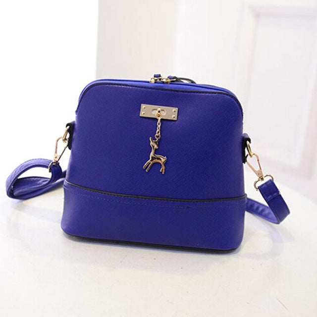 Vintage Leather Bags Fashion Small Shell Bag With Deer Toy