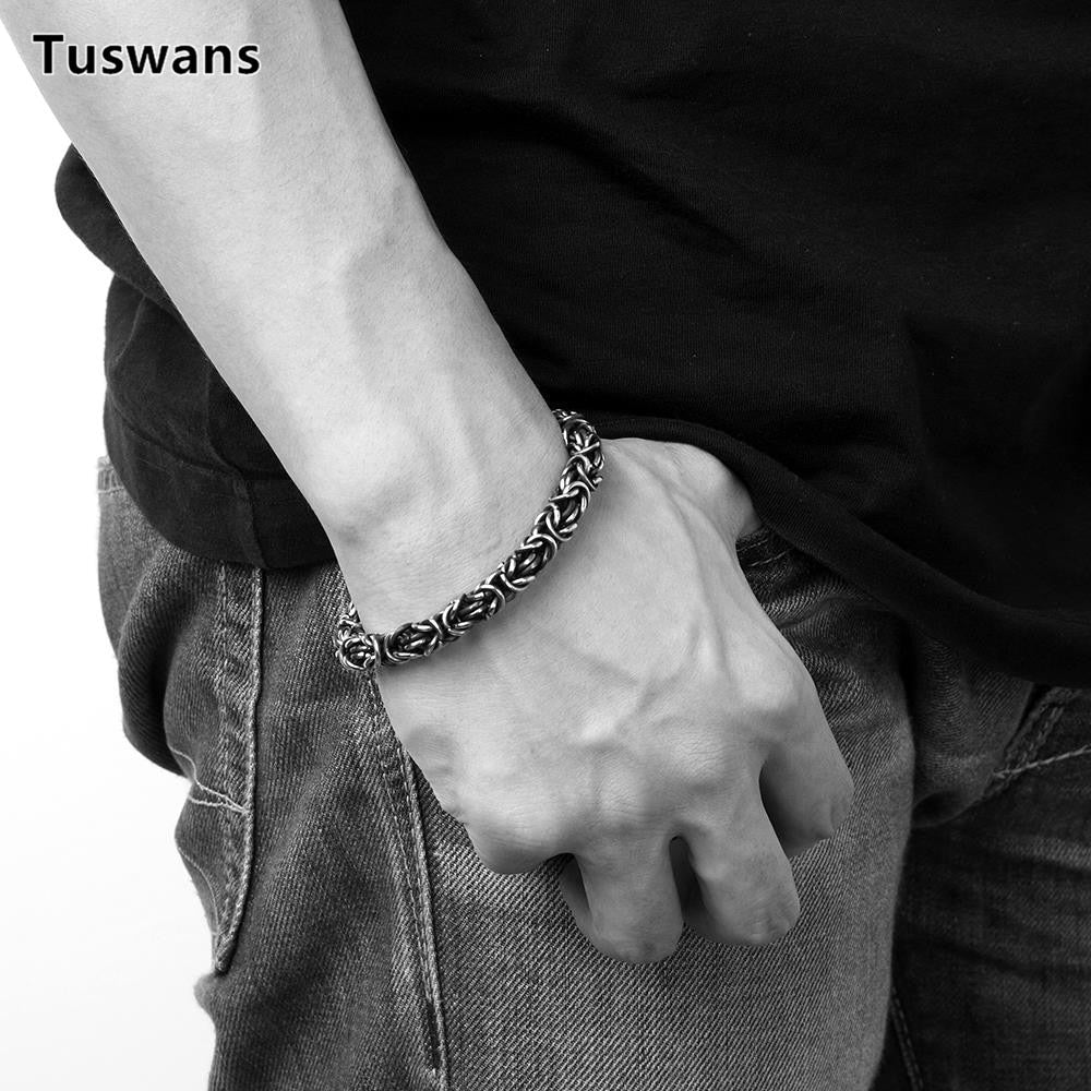Twisted  Stainless Steel Wrist Band  Hip Hop Party Rock Jewelry