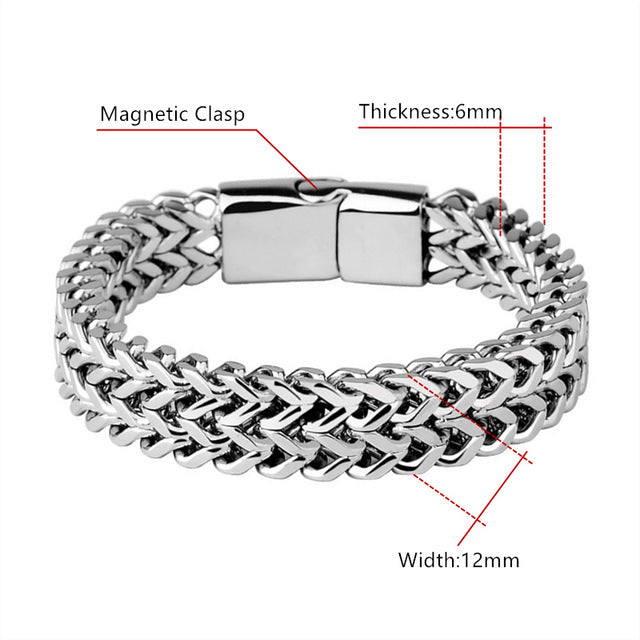 Twisted  Stainless Steel Wrist Band  Hip Hop Party Rock Jewelry
