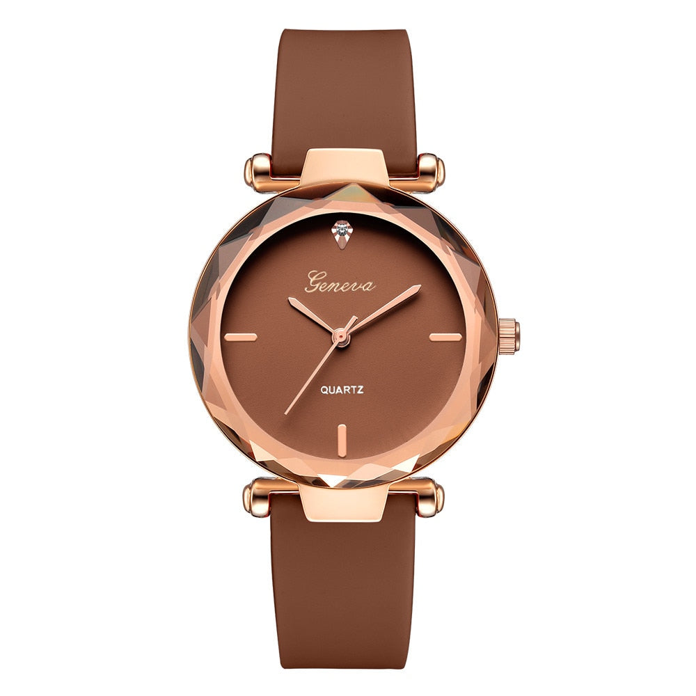 Newest Luxury Brand Geneva Watch Silica Quartz Waterproof