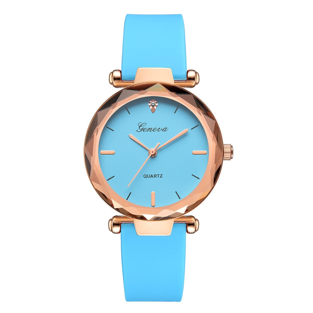 Newest Luxury Brand Geneva Watch Silica Quartz Waterproof