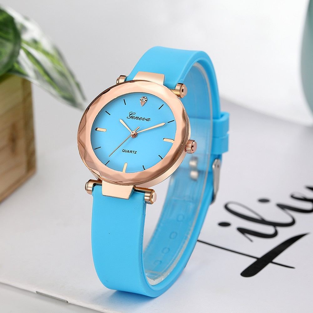 Newest Luxury Brand Geneva Watch Silica Quartz Waterproof