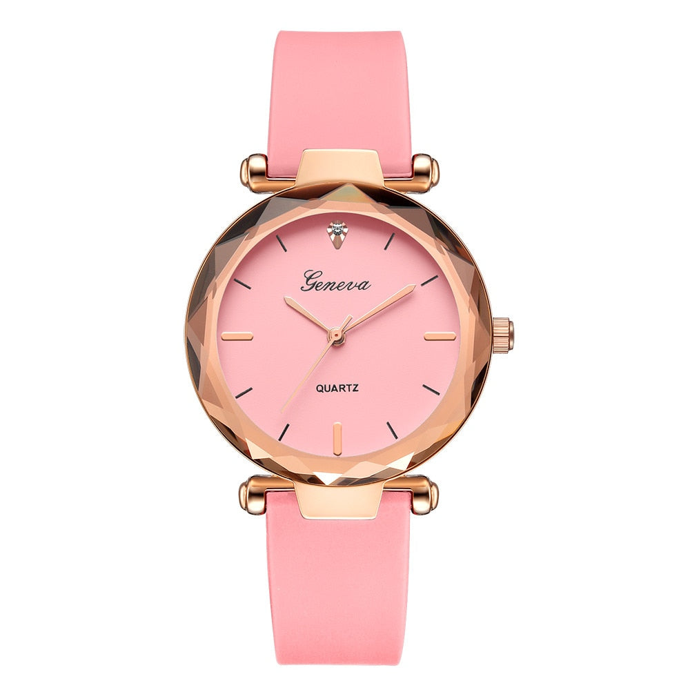 Newest Luxury Brand Geneva Watch Silica Quartz Waterproof