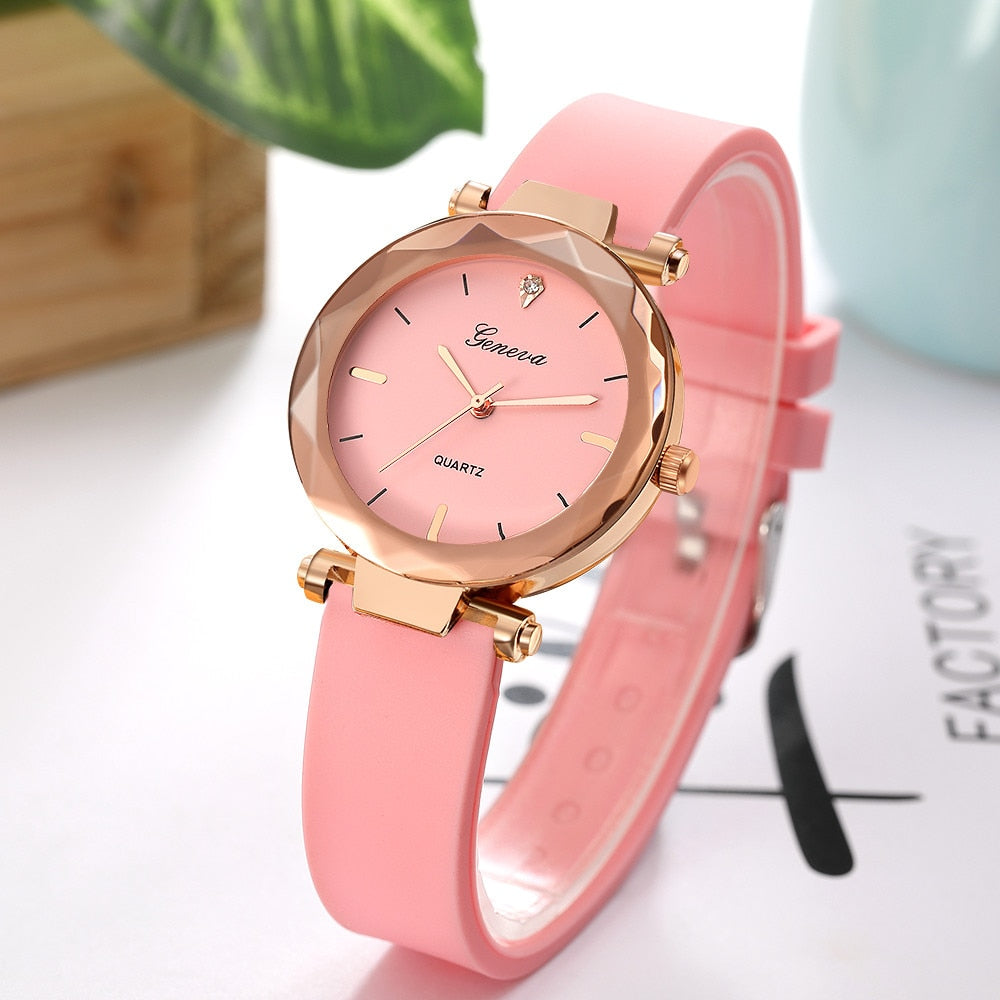 Newest Luxury Brand Geneva Watch Silica Quartz Waterproof