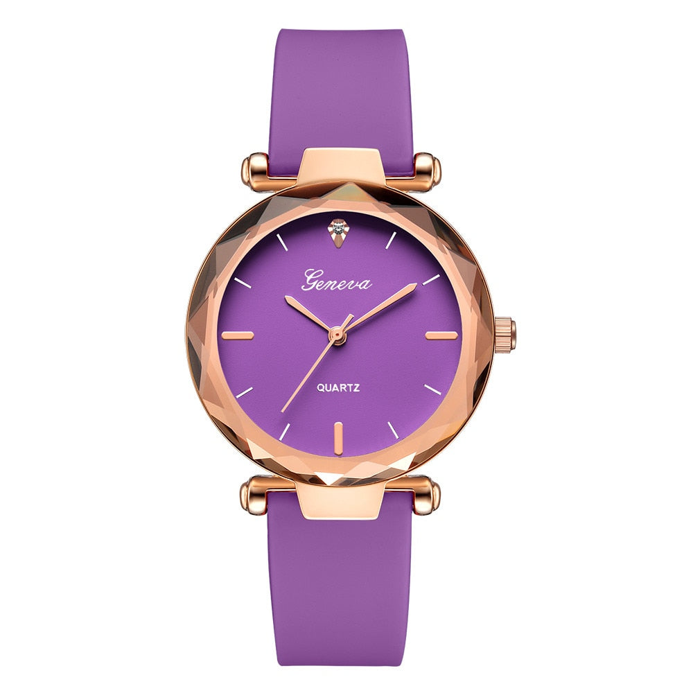 Newest Luxury Brand Geneva Watch Silica Quartz Waterproof