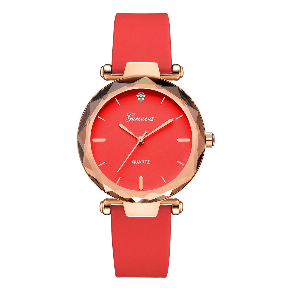 Newest Luxury Brand Geneva Watch Silica Quartz Waterproof