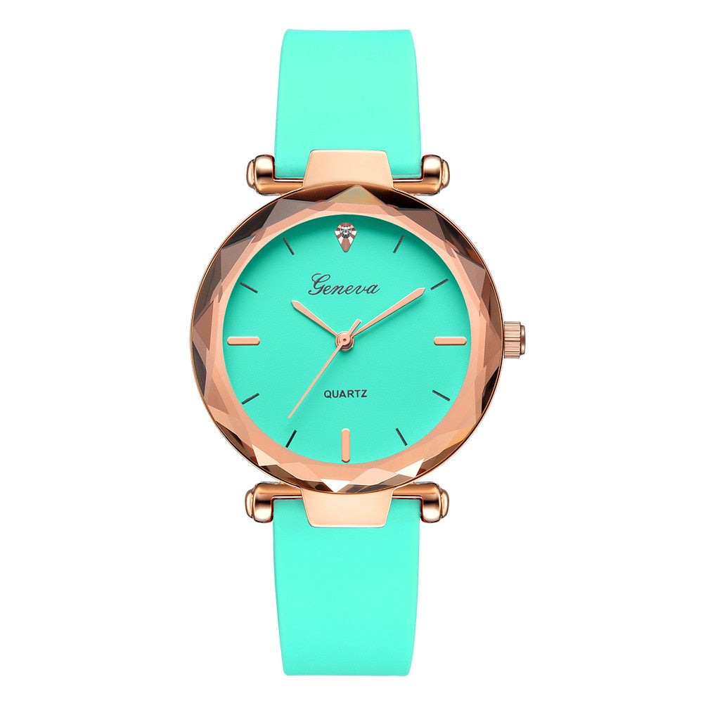 Newest Luxury Brand Geneva Watch Silica Quartz Waterproof