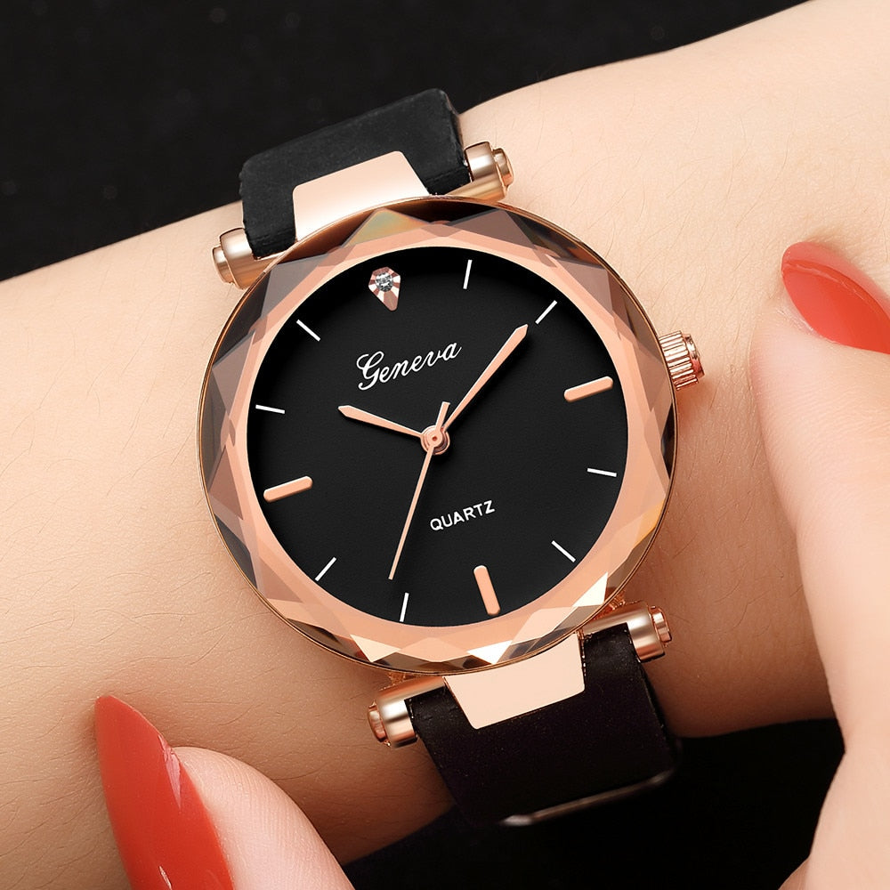 Newest Luxury Brand Geneva Watch Silica Quartz Waterproof