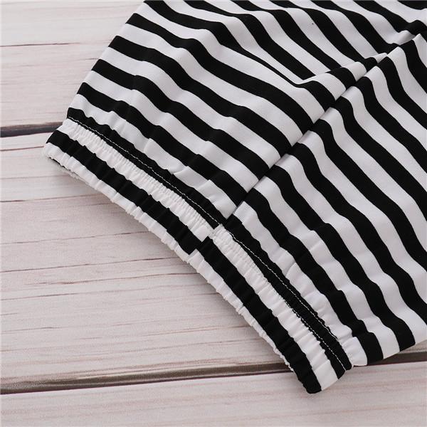 Toddler Newborn Baby Boy Girl Outfits Clothes Hoodie Tops+ Striped Pants Legging Set