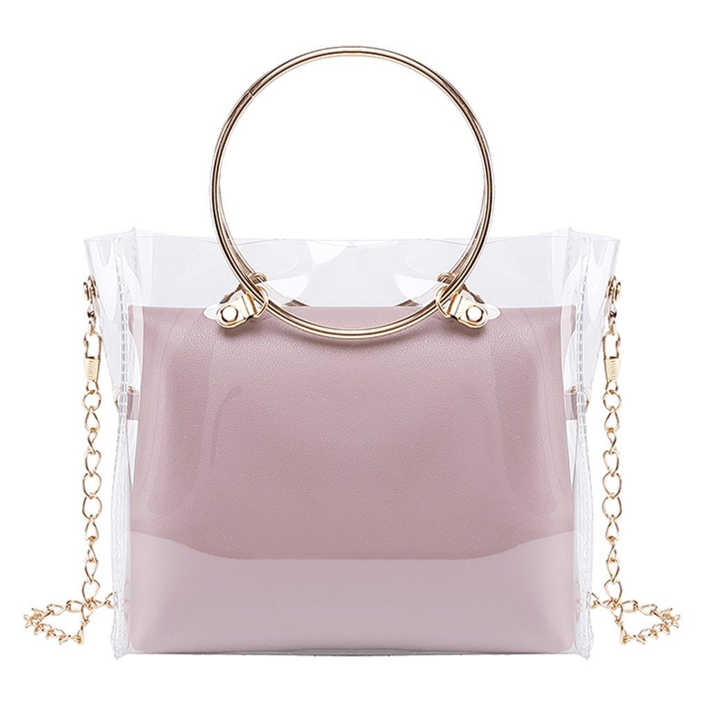 Lady Fashion Shoulders Jelly Package Handbag Fashion Small Transparent Purse