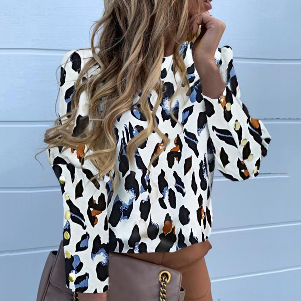 Puff Shoulder Pineapple Print top