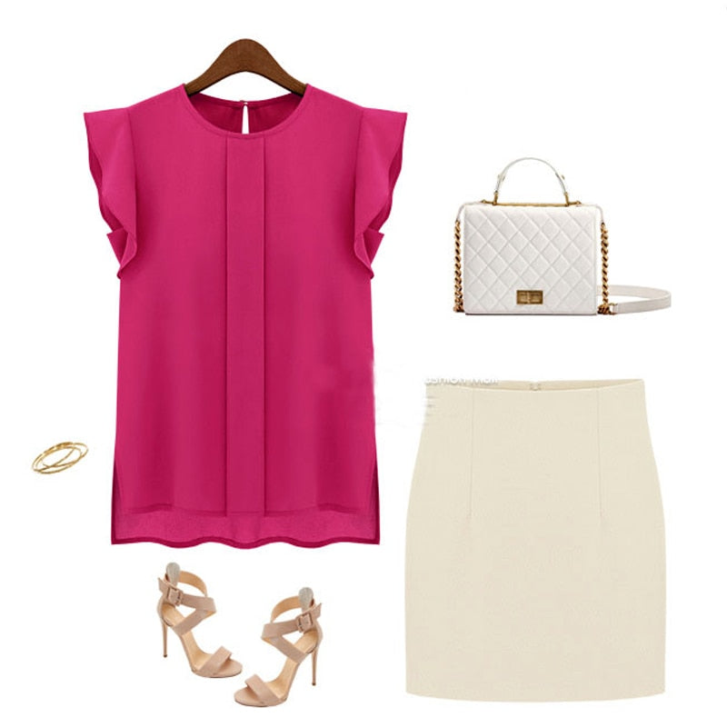 Elegant Blouse Office Lady Top