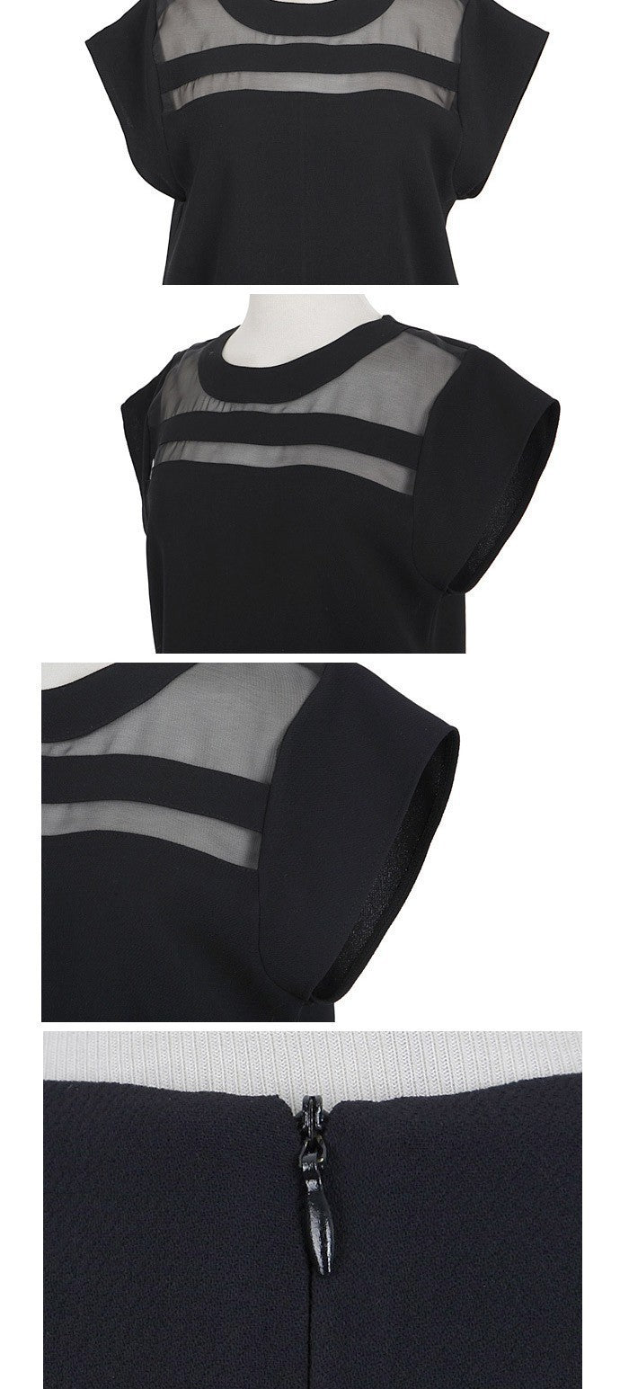 Black Sexy Chiffon Tops