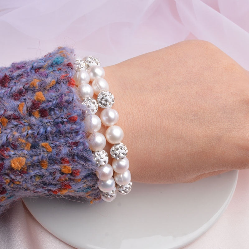 Natural Freshwater Pearl Bracelets Bangles For Women